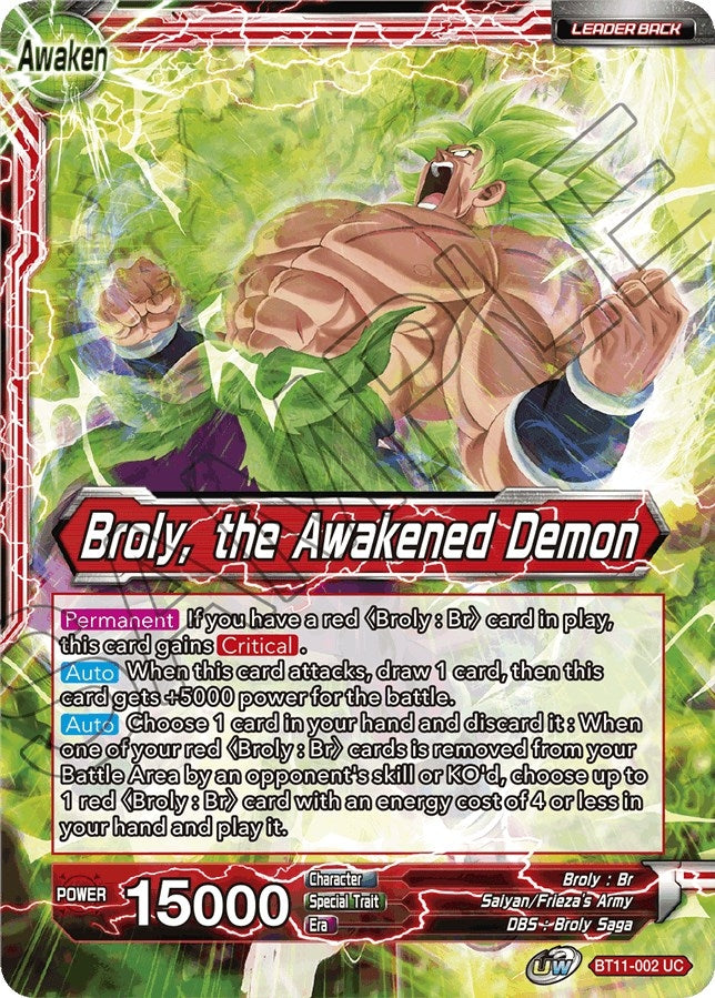 Broly // Broly, the Awakened Demon (BT11-002) (DBS-B11)