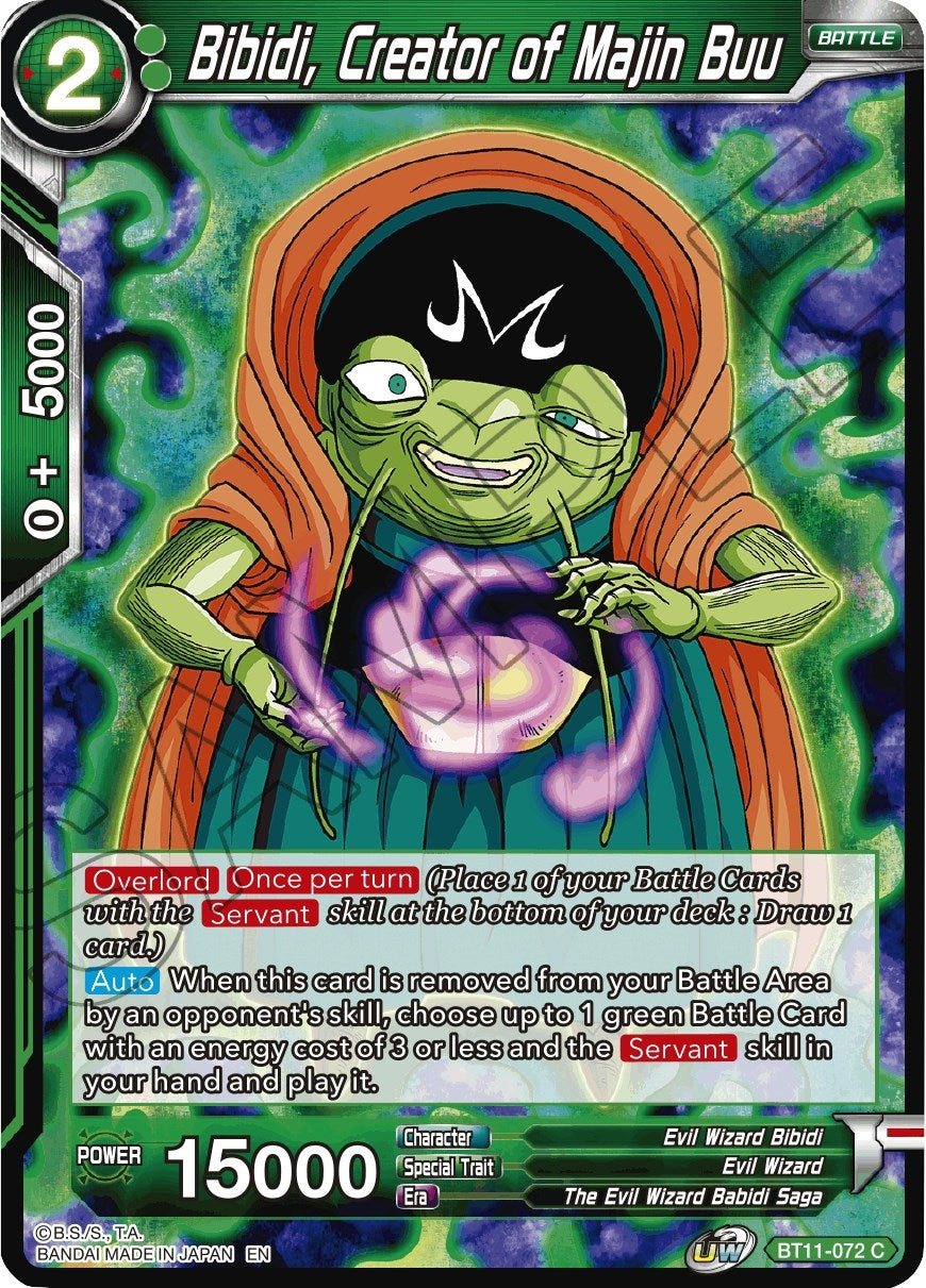 Bibidi, Creator of Majin Buu (BT11-072) (DBS-B11)