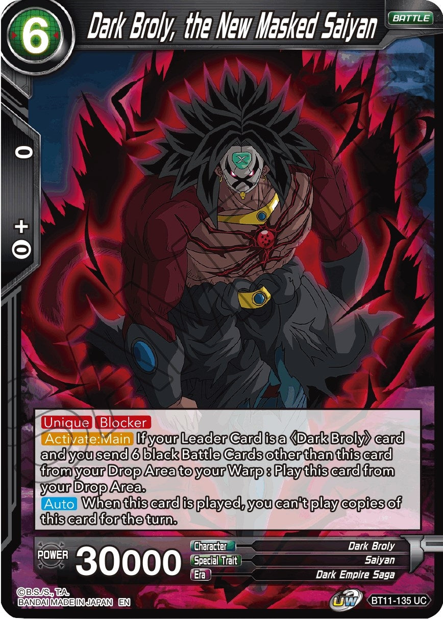 Dark Broly, the New Masked Saiyan (BT11-135) (DBS-B11)