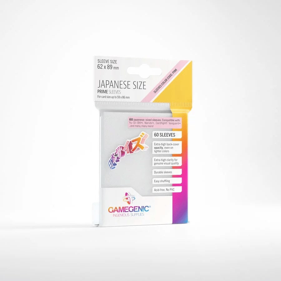 Image for GameGenic Prime Sleeves - Japanese Size - White (60-Pack) - Card Sleeves