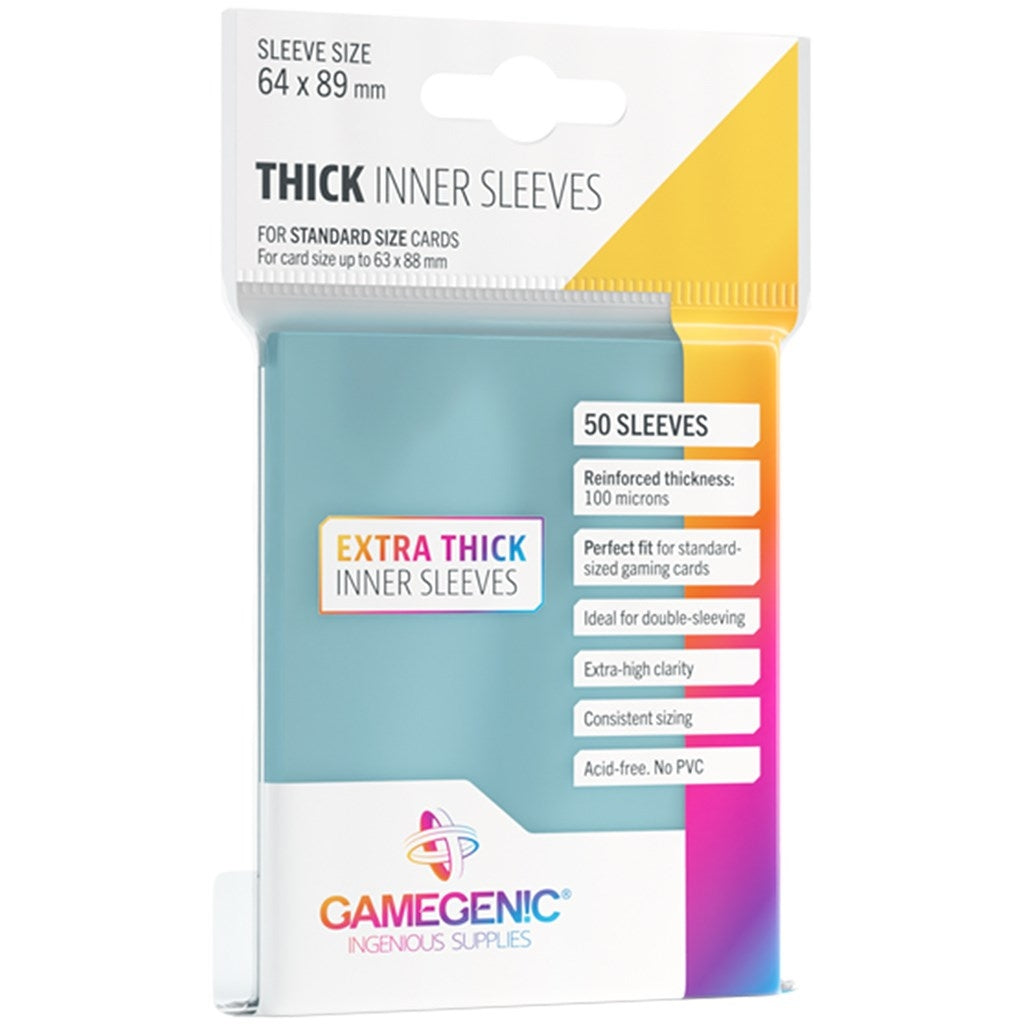 Image for GameGenic Thick Inner Sleeves - Clear (50-Pack) - Card Sleeves