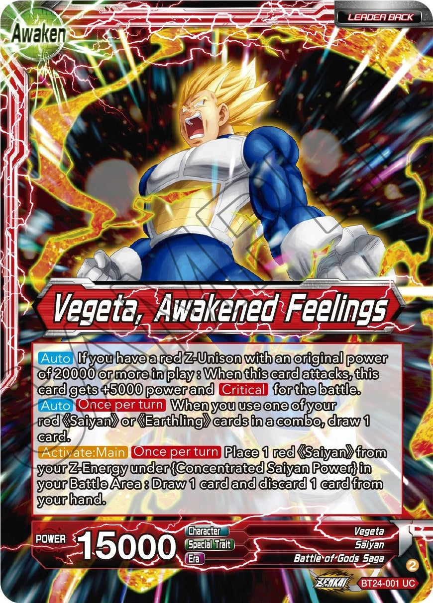 Vegeta // Vegeta, Awakened Feelings (BT24-001) (BT24)
