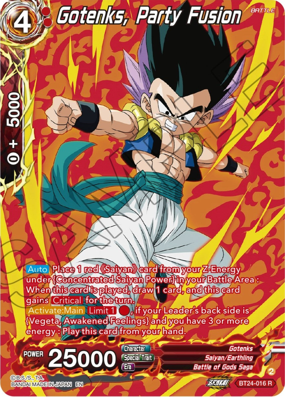 Gotenks, Party Fusion (Collector Booster Silver) (BT24-016) (BT24)