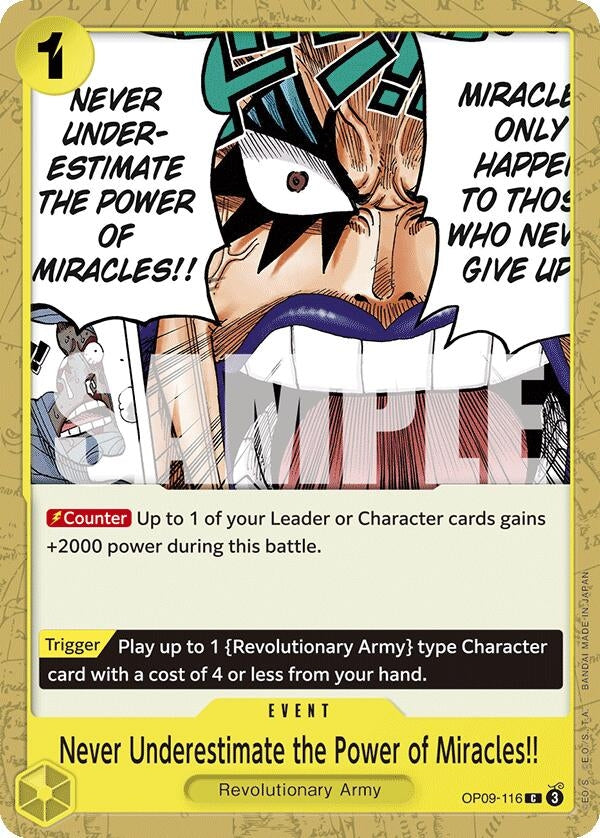 Never Underestimate the Power of Miracles!! (OP09-116) (OP09)