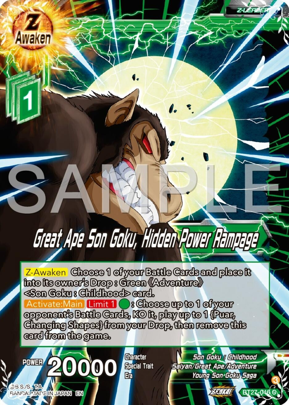 Great Ape Son Goku, Hidden Power Rampage (BT27-046) (BT27)