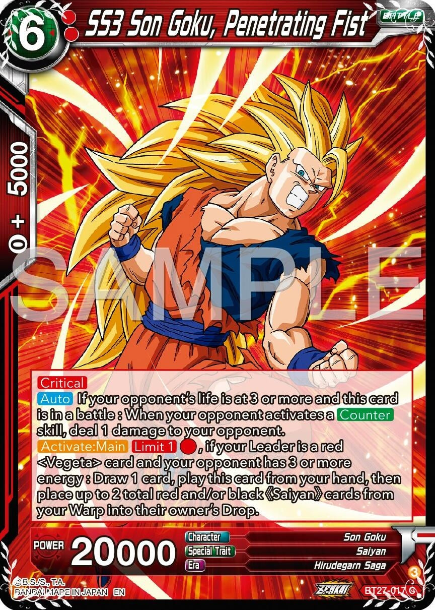 SS3 Son Goku, Penetrating Fist (BT27-017) (BT27)