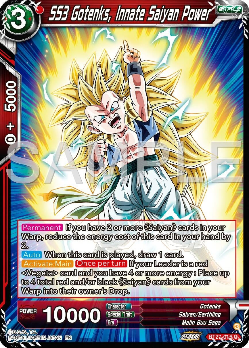 SS3 Gotenks, Innate Saiyan Power (BT27-015) (BT27)