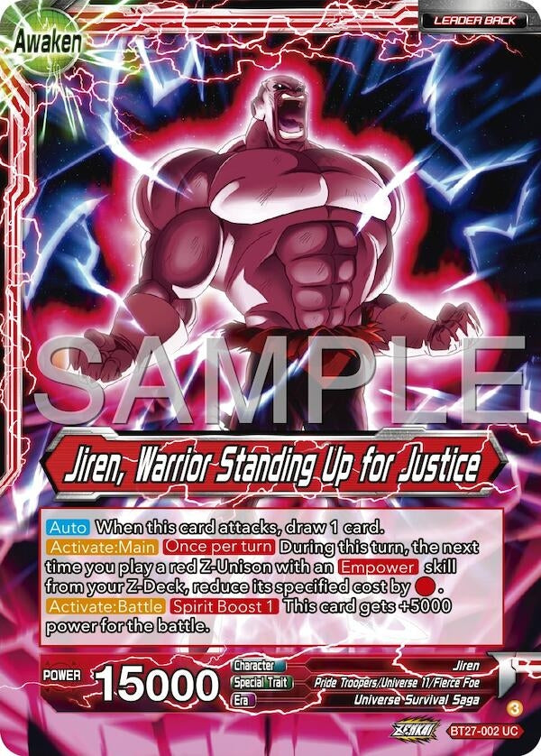 Jiren // Jiren, Warrior Standing Up for Justice (BT27-002) (BT27)