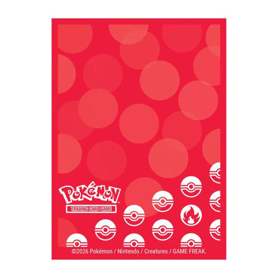Pokemon Energy Deck Protector Sleeves - Fire Type (65ct)