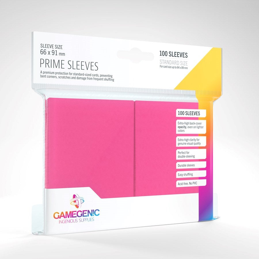 Image for GameGenic Prime Sleeve - Standard Size - Pink (100-Pack) - Card Sleeves