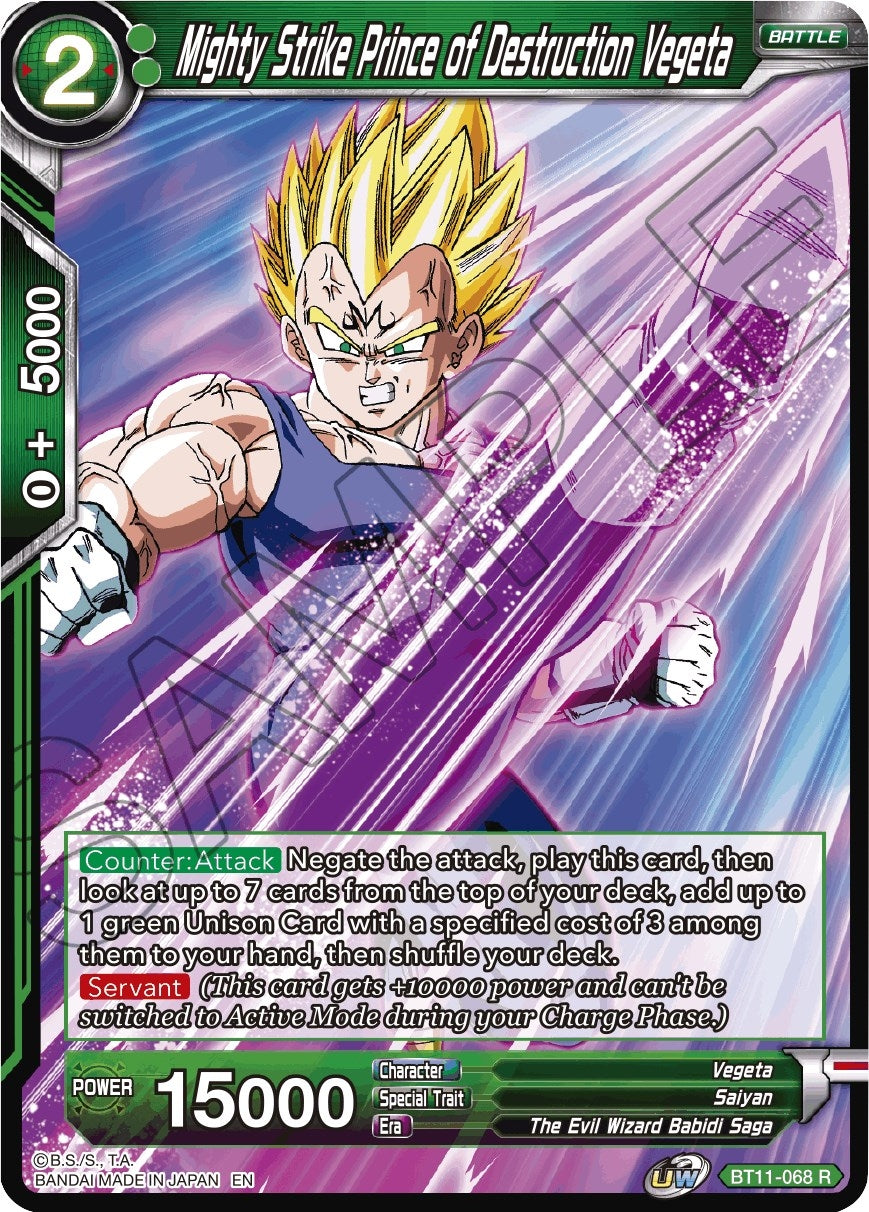 Mighty Strike Prince of Destruction Vegeta (BT11-068) (DBS-B11)