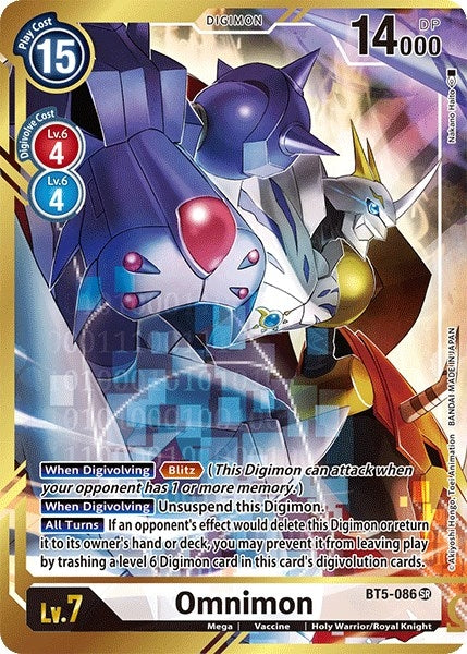 Omnimon (Alternate Art - Nakano Haito) (BT5-086 SR) (BT-05)