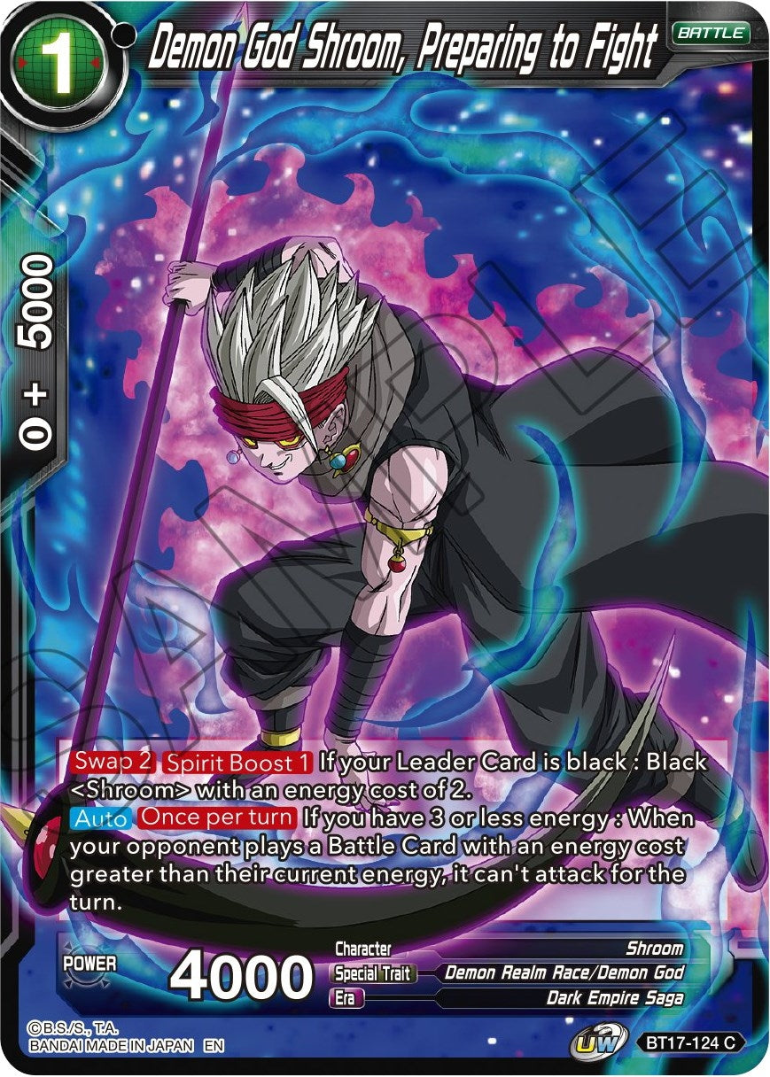 Demon God Shroom, Preparing to Fight (BT17-124) (DBS-B17)