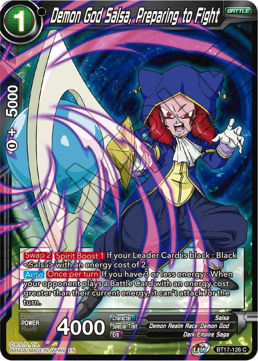 Demon God Salsa, Preparing to Fight (BT17-126) (DBS-B17)