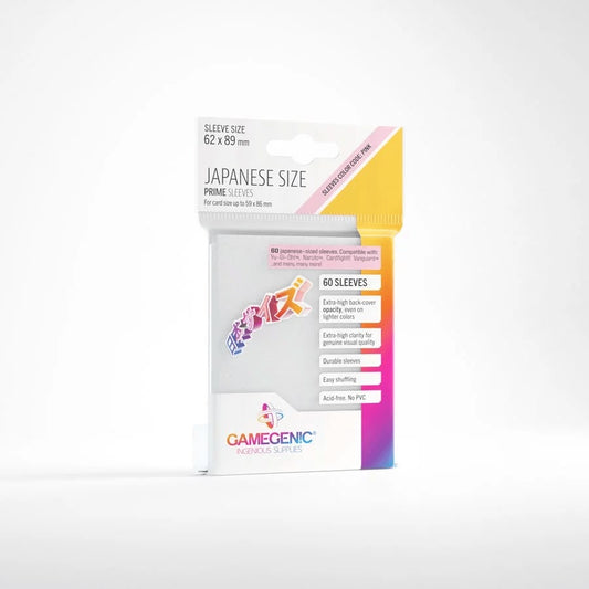 Image for GameGenic Prime Sleeves - Japanese Size - White (60-Pack) - Card Sleeves