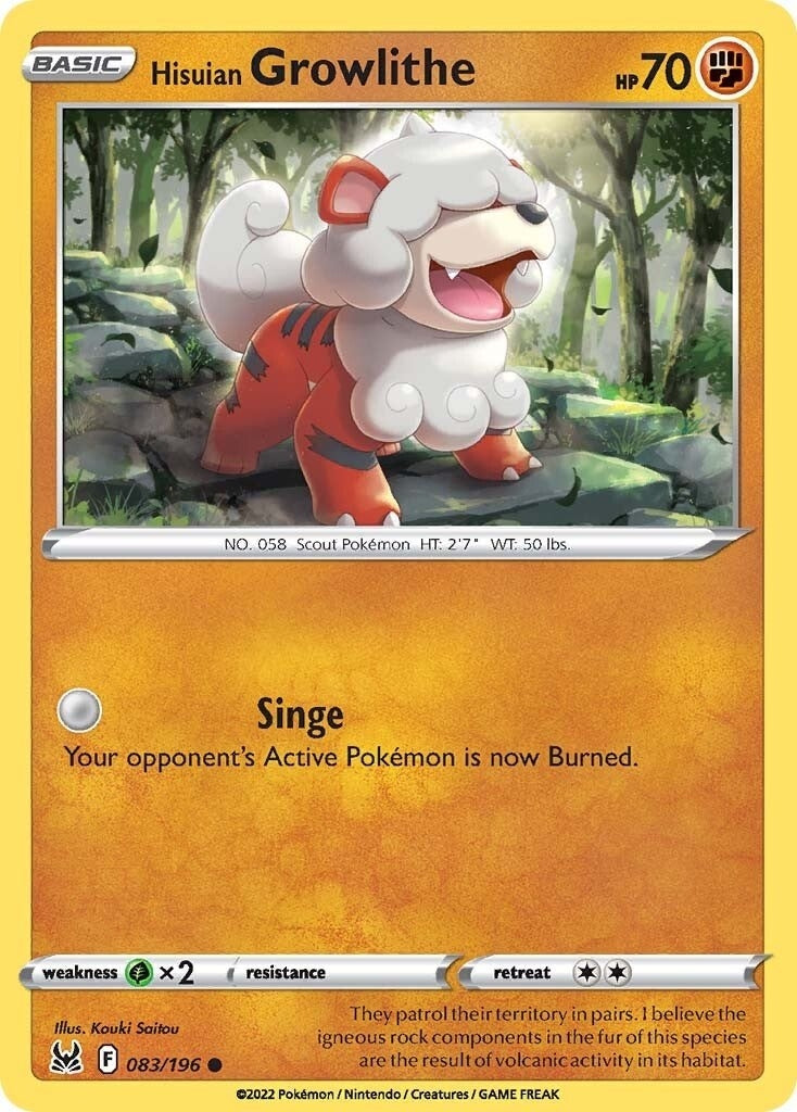 Hisuian Growlithe (083/196) (SWSH11)
