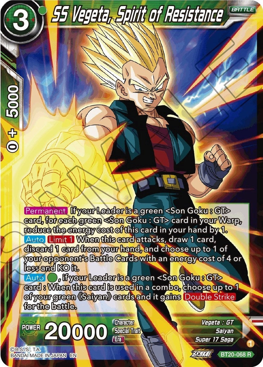 SS Vegeta, Spirit of Resistance (BT20-068) (DBS-B20)