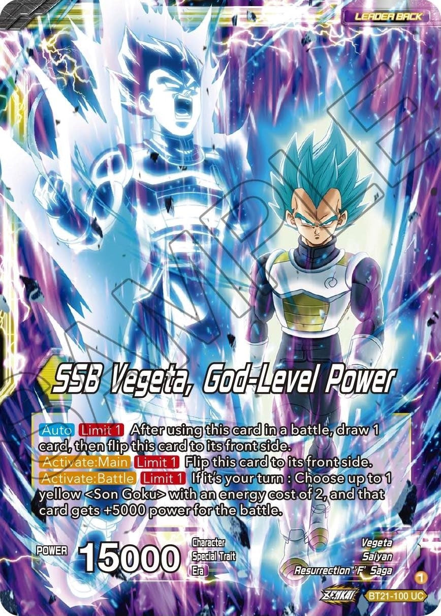 SSB Son Goku // SSB Vegeta, God-Level Power (BT21-100) (BT21)