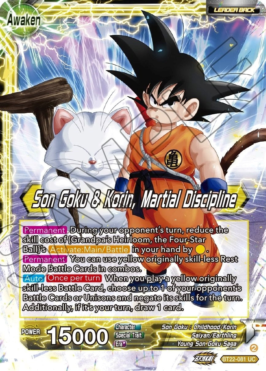 Son Goku // Son Goku & Korin, Martial Discipline (BT22-081) (BT22)