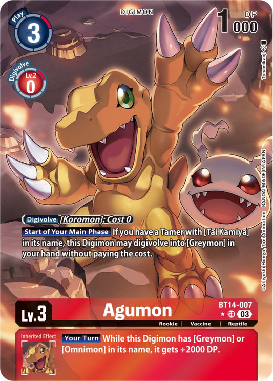 Agumon (Alternate Art) (BT14-007 SR) (BT-14)