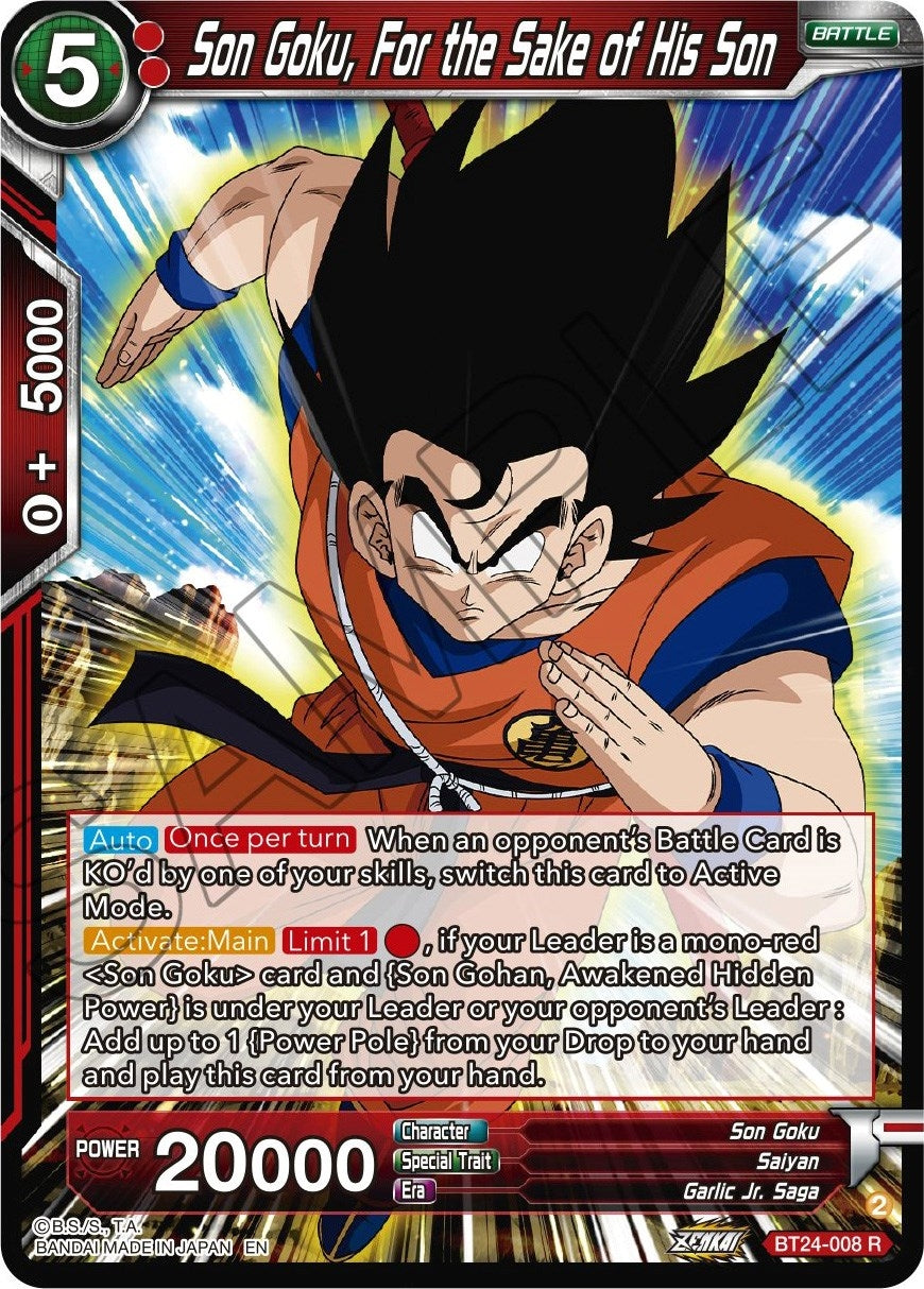 Son Goku, For the Sake of His Son (BT24-008) (BT24)