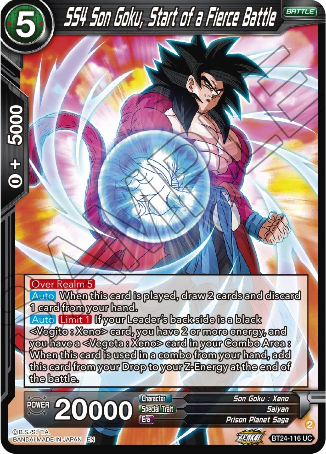 SS4 Son Goku, Start of a Fierce Battle (BT24-116) (BT24)