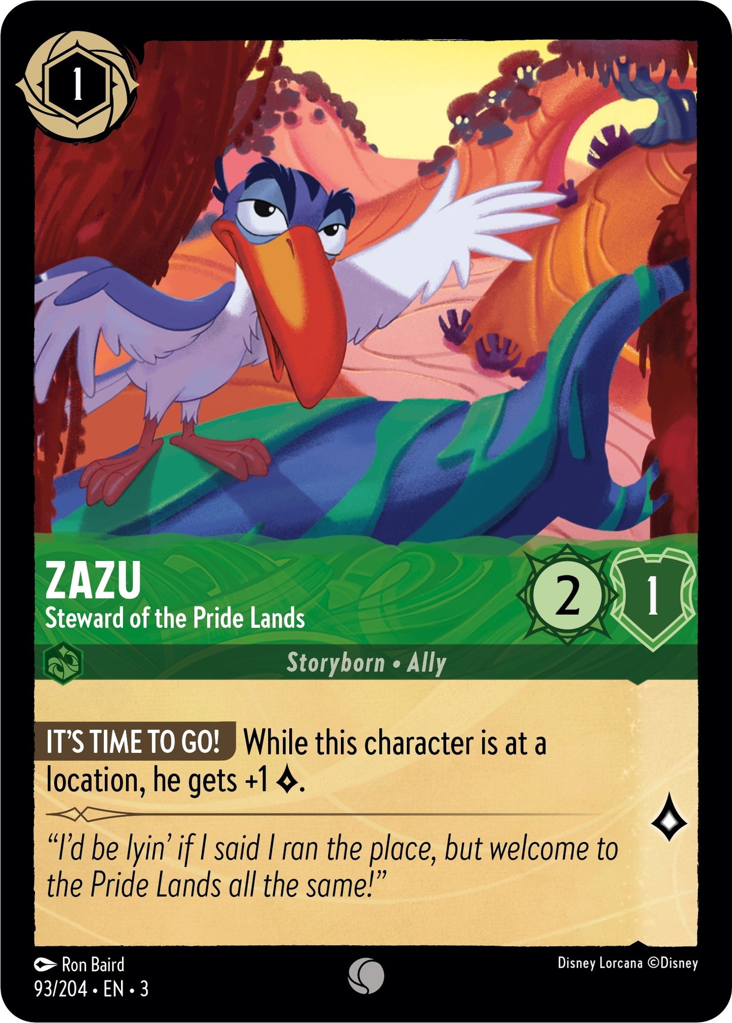 Zazu - Steward of the Pride Lands (93/204) (3)