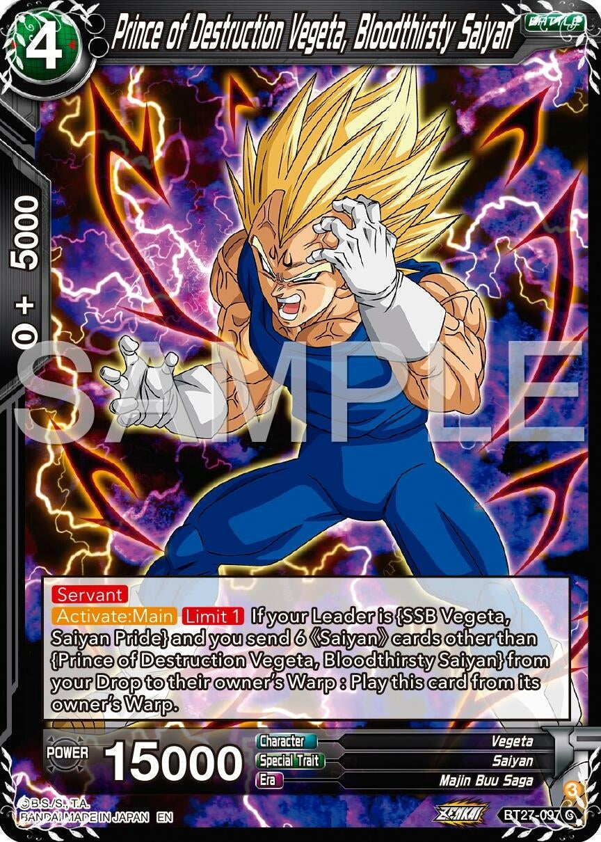 Prince of Destruction Vegeta, Bloodthirsty Saiyan (BT27-097) (BT27)