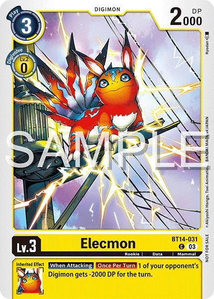 Elecmon (BT14-031) (Time Stranger Demo Deck) (BT14-031 C) (DEMO)