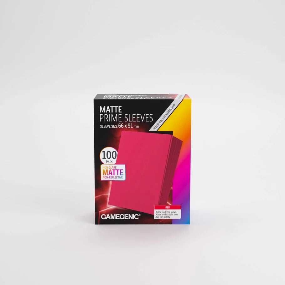 UNIT Gamegenic Matte Prime Sleeves Red 66x91 (100 ct.)