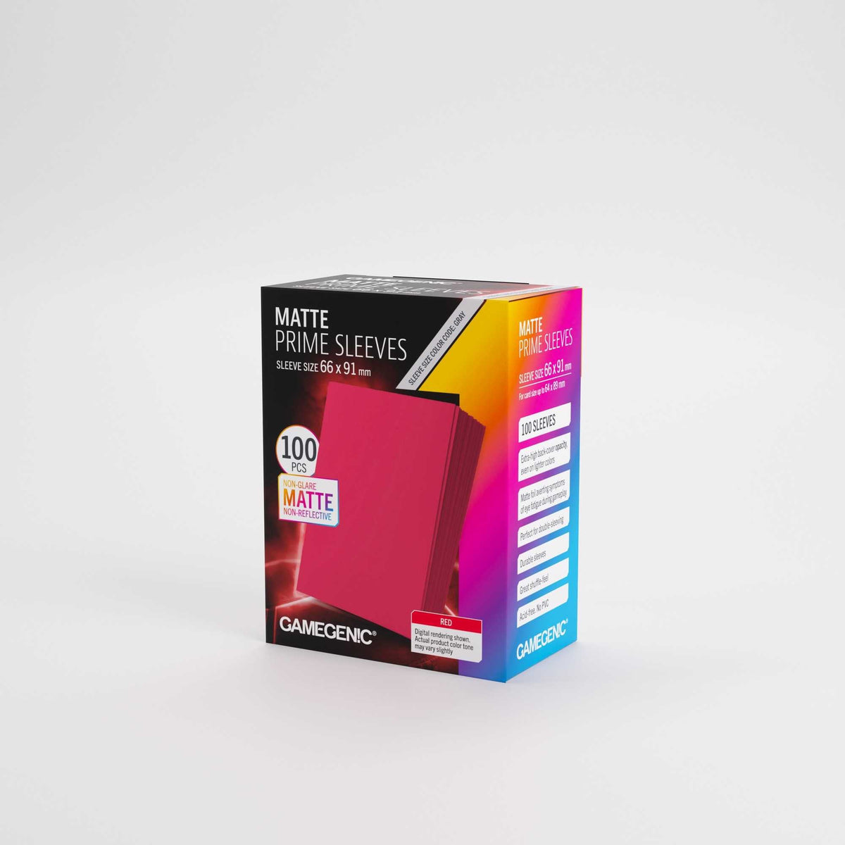 UNIT Gamegenic Matte Prime Sleeves Red 66x91 (100 ct.)