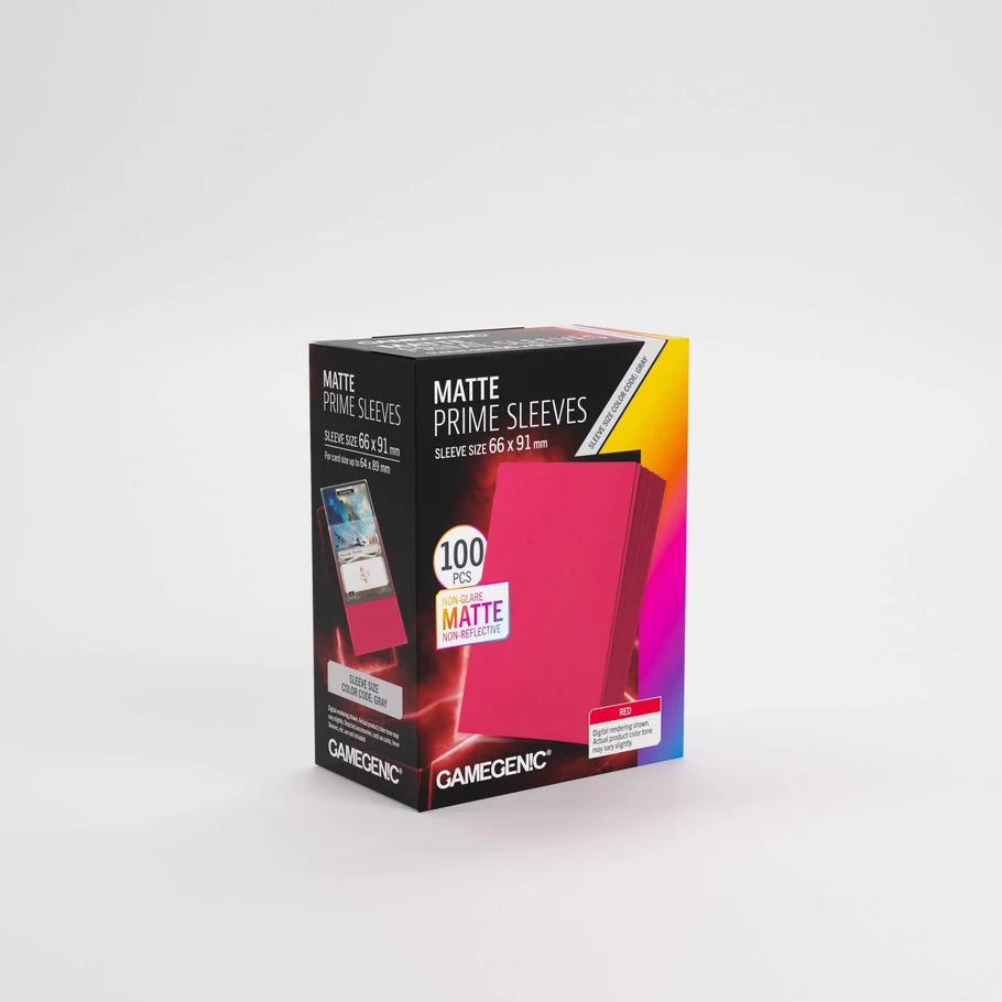 UNIT Gamegenic Matte Prime Sleeves Red 66x91 (100 ct.)