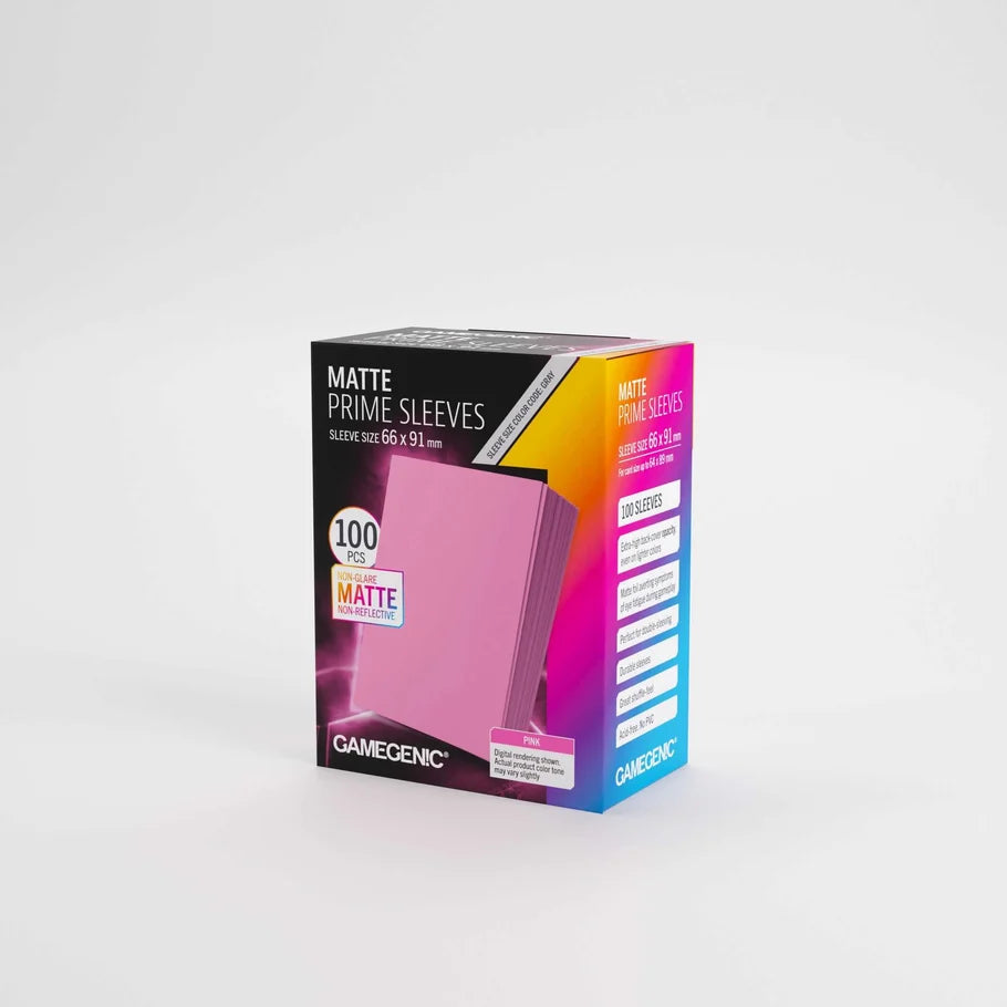 UNIT Gamegenic Matte Prime Sleeves Pink 66x91 (100 ct.)