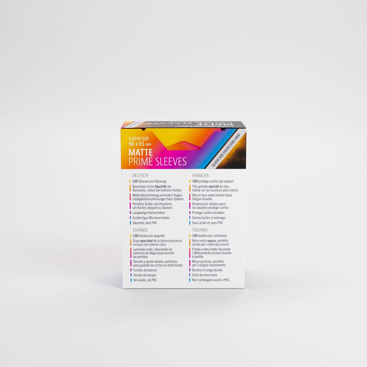 UNIT Gamegenic Matte Prime Sleeves Orange 66x91 (100 ct.)