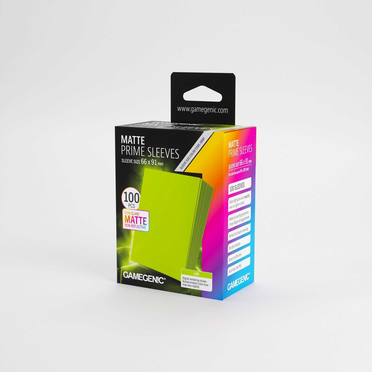 UNIT Gamegenic Matte Prime Sleeves Lime 66x91 (100 ct.)