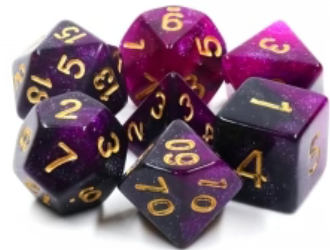 RARE ACRYLIC ALCHEMY DICE SET