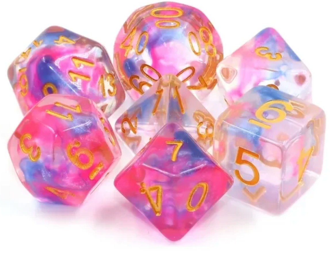 RARE ACRYLIC ALCHEMY DICE SET