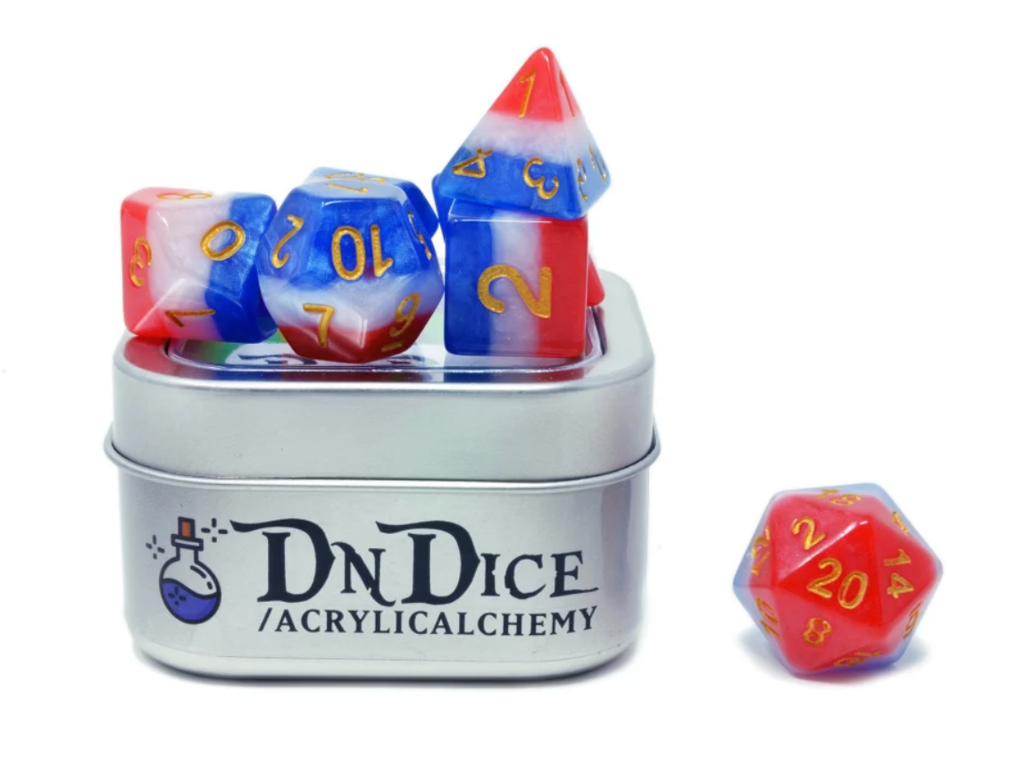 RARE ACRYLIC ALCHEMY DICE SET